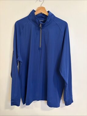 Cutter & Buck Men's Royal Blue Quarter-Zip Pullover